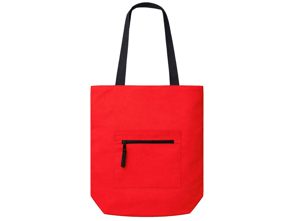 Сумка на молнии Zipper Neo из хлопка 280 г c карманом на молнии спереди