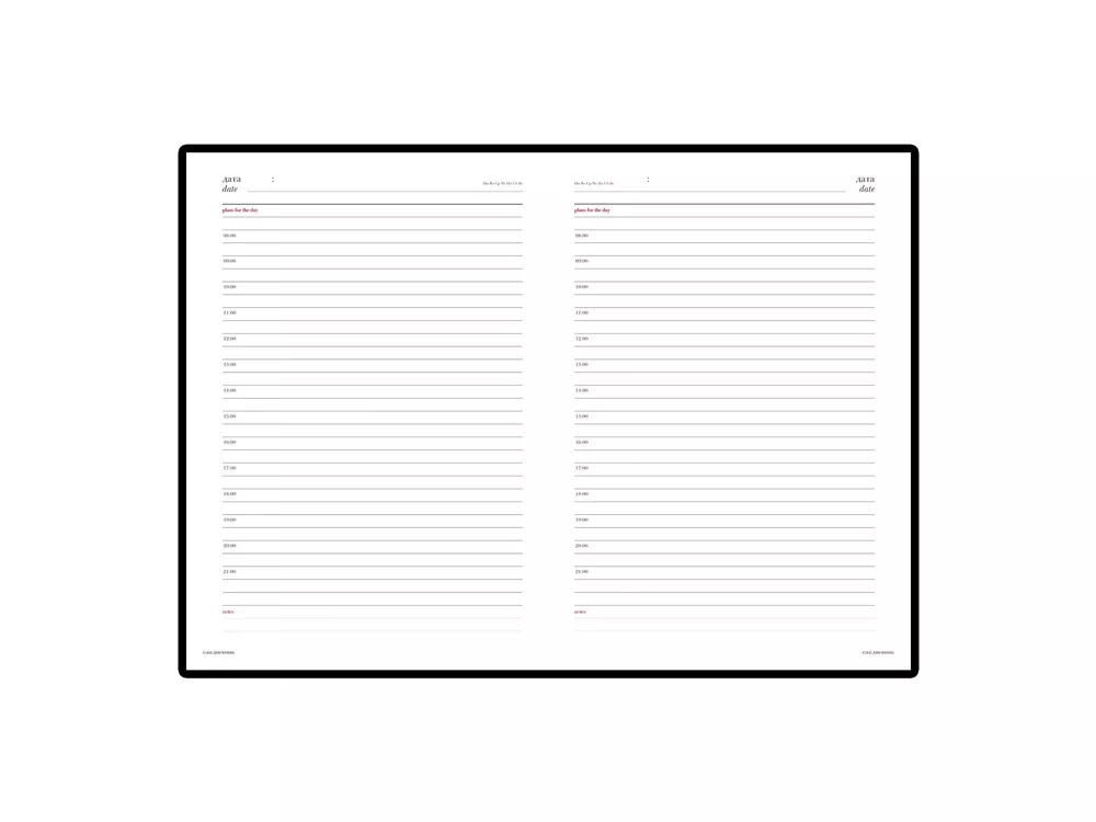 Ежедневник недатированный А5 Sidney Nebraska с золотым срезом