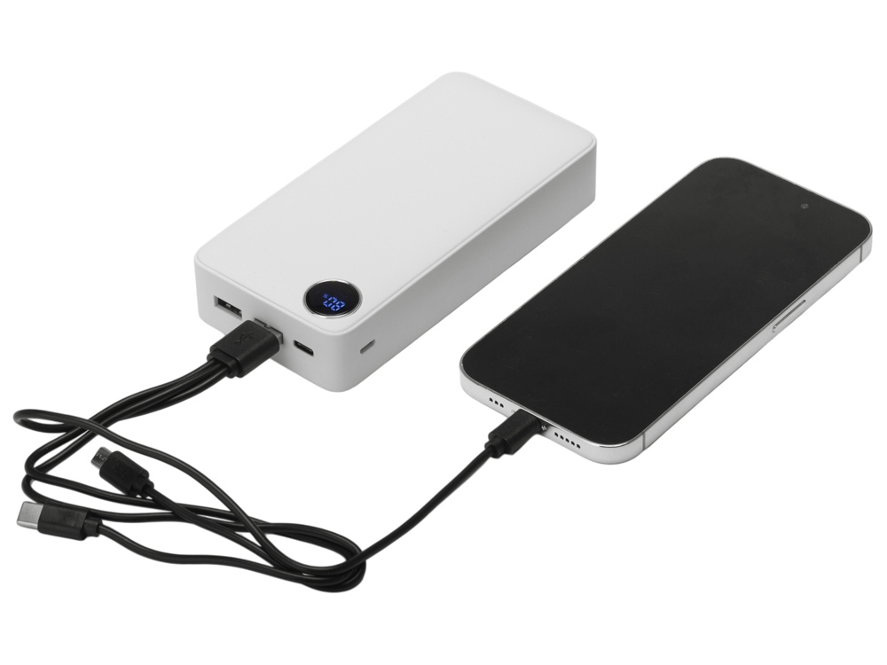 Внешний аккумулятор Mild Pro c быстрой зарядкой QC/PD, металлик soft-touch, 20 000 mAh