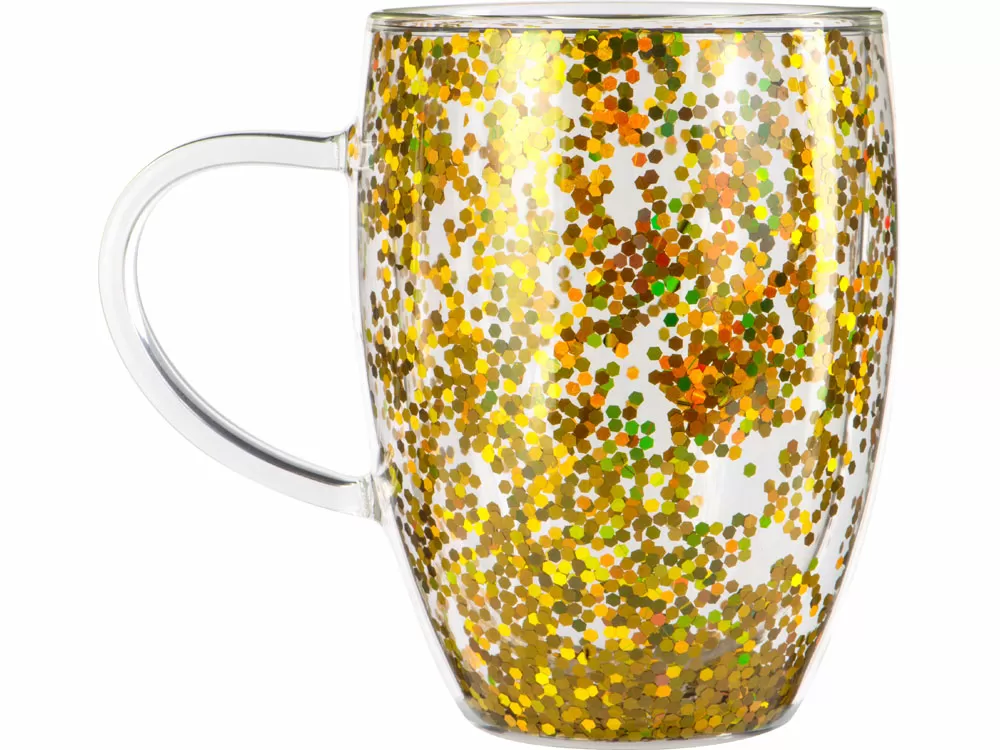 Кружка с двойными стенками с блестками Festival