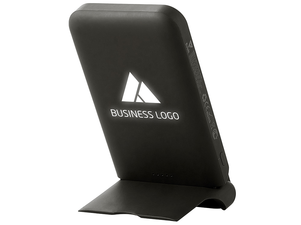 Беспроводной внешний аккумулятор с подсветкой лого и подставкой Magflash, 10000 мАч, 15 Вт