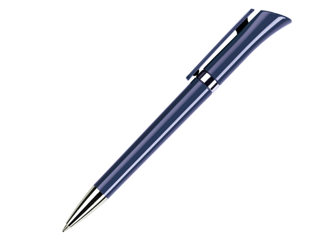 Ручка шариковая, пластик, темно синий/серебро, GALAXY