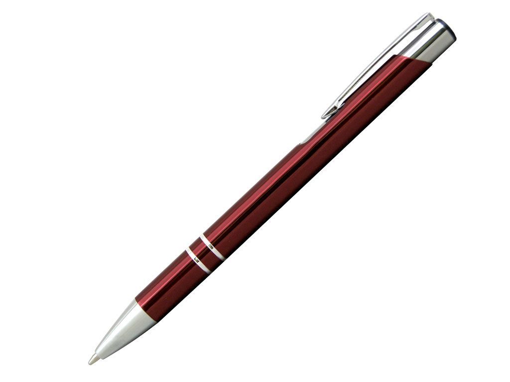 Ручка шариковая, COSMO HEAVY, металл, бордовый/серебро
