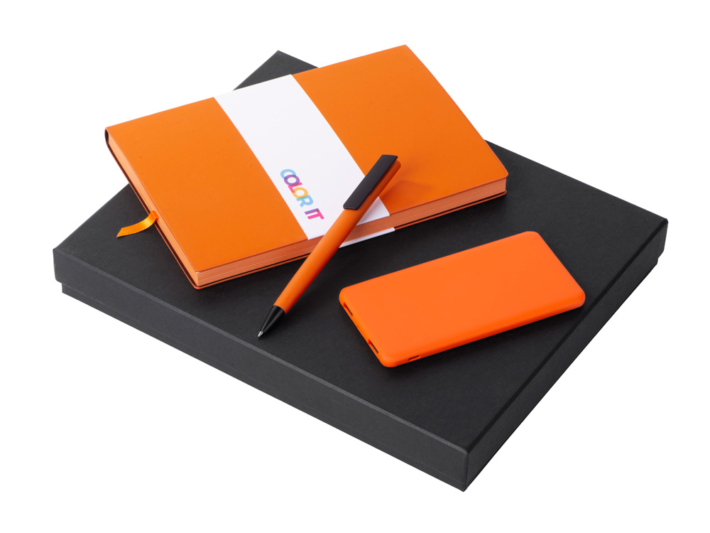 Подарочный набор COLOR IT c блокнотом, ручкой и повербанком, 5000 mAh