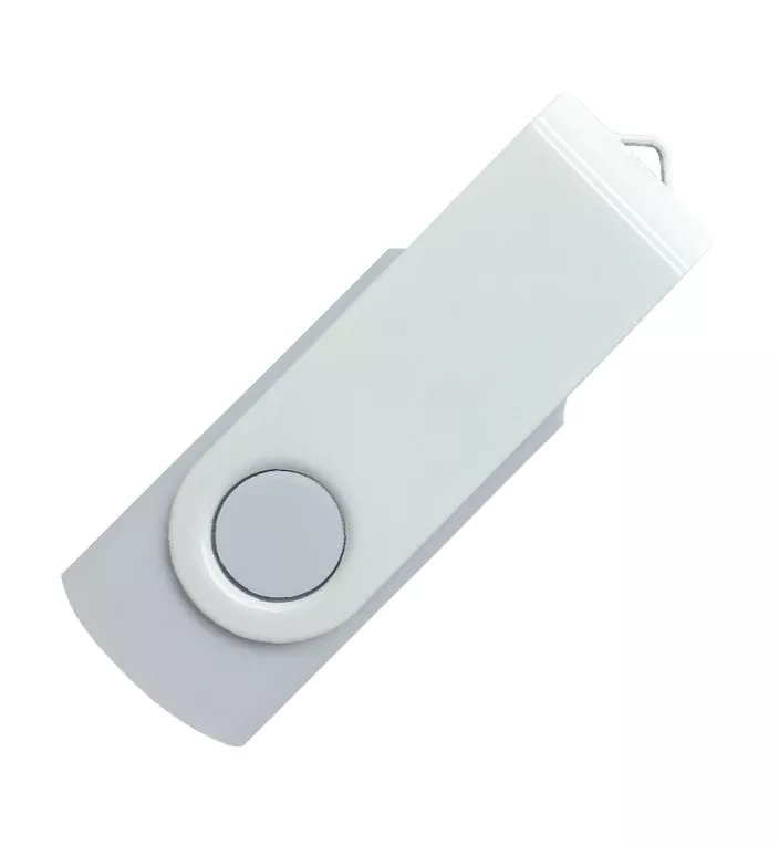 Флеш накопитель USB 3.0 Twister, пластик Софт Тач/металл, белый/белый, 16 Gb