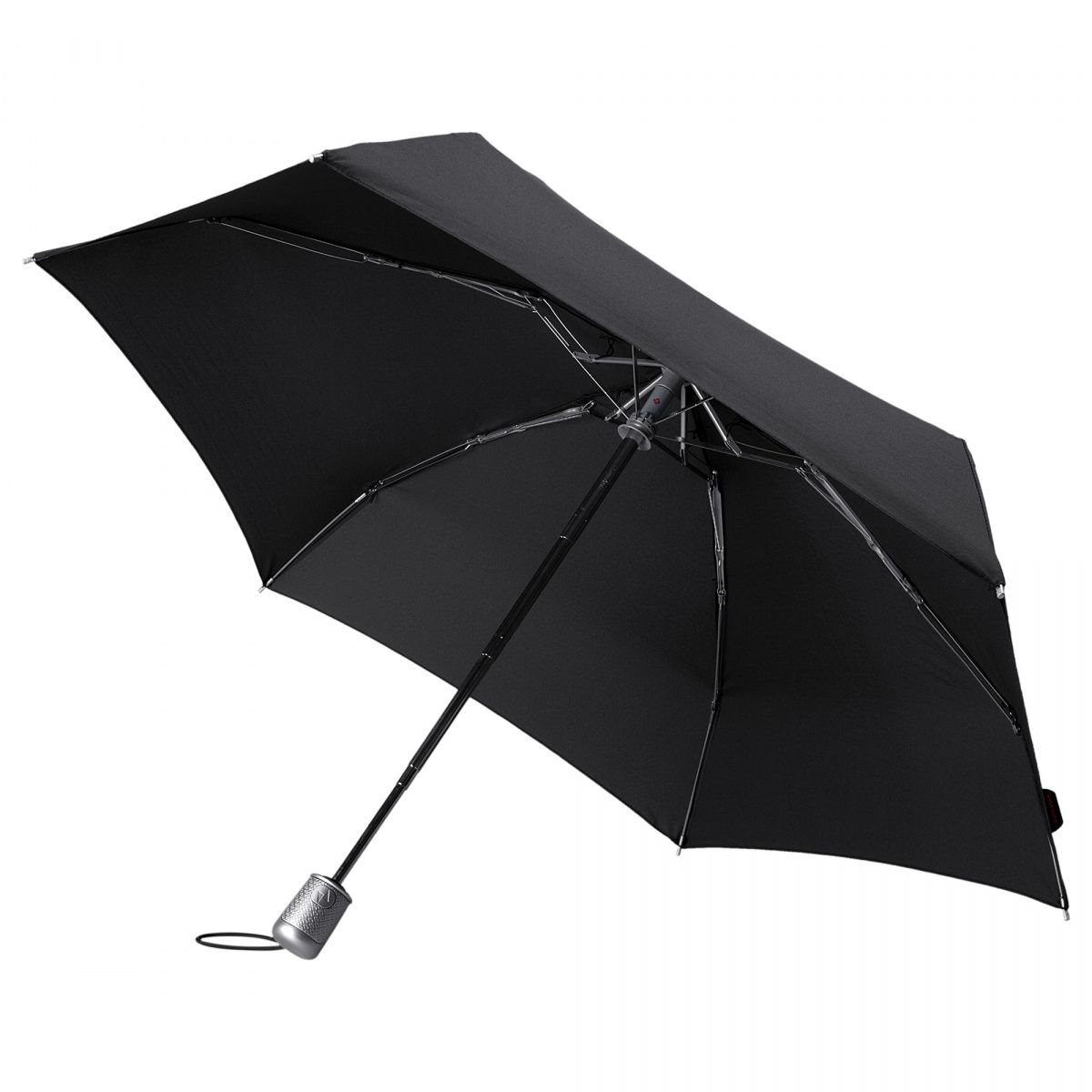 Зонт Alu Drop, 4 сложения, черный