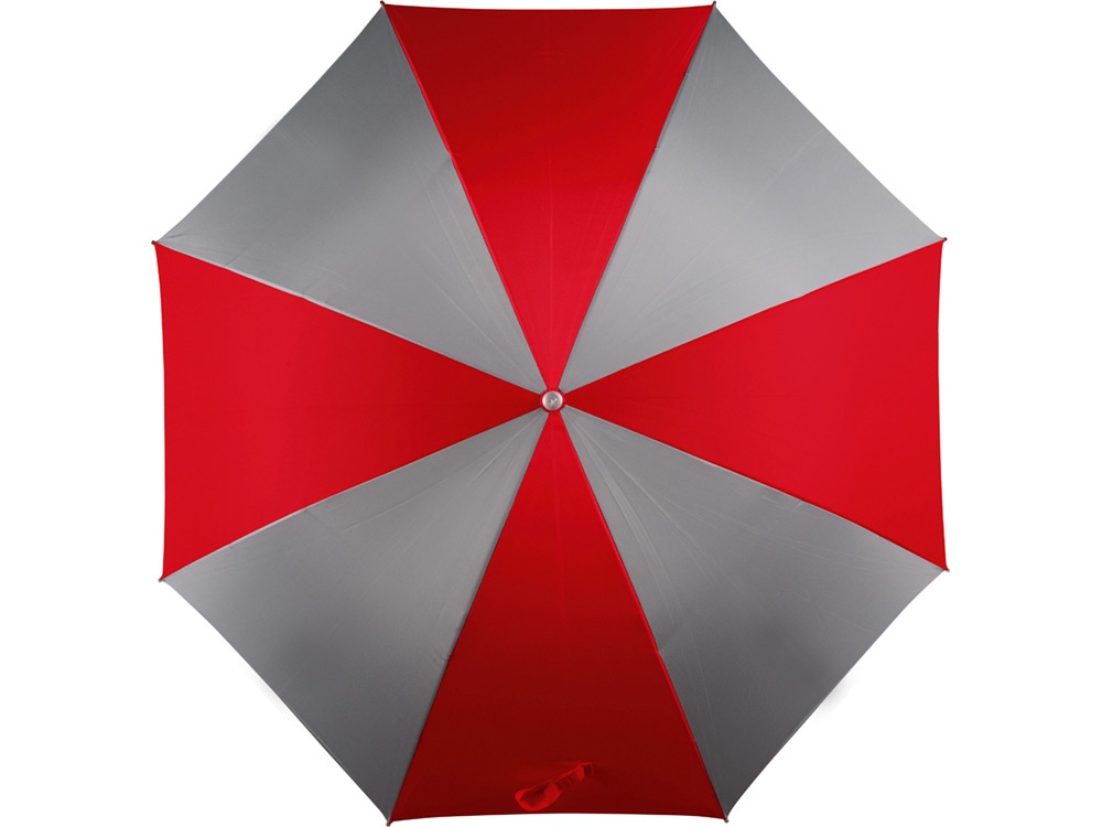 Зонт-трость Форсайт, красный с серым