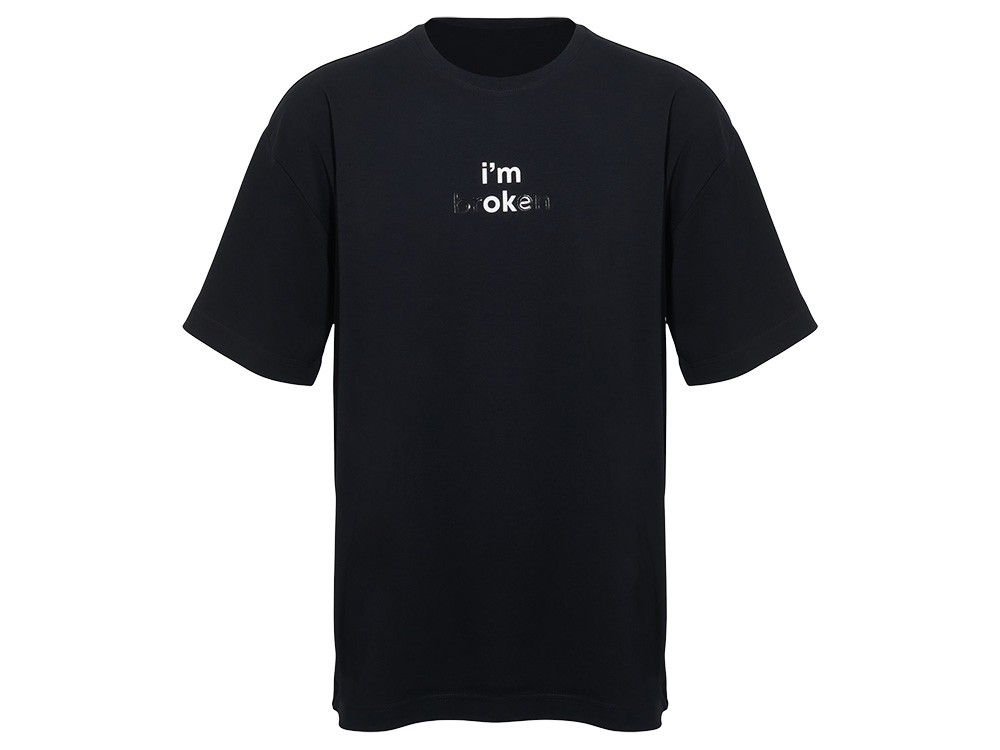 Футболка оверсайз Vienna унисекс с нанесением Трафарет Скульптура 2 цвета, размер S