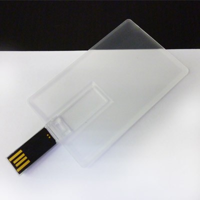 Флеш накопитель USB 2.0 в виде кредитной карты, пластик, прозрачный, 8 Gb