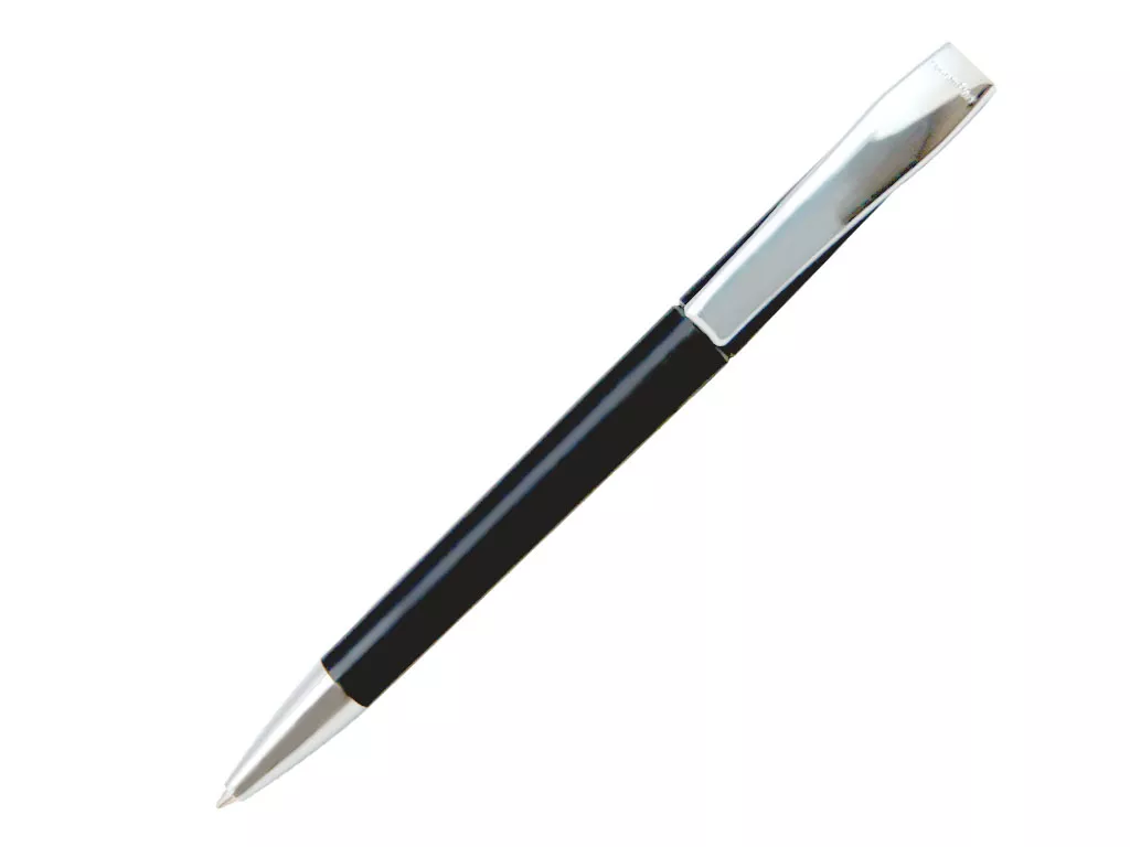 Ручка шариковая, пластик, металл, черный/серебро, EVO