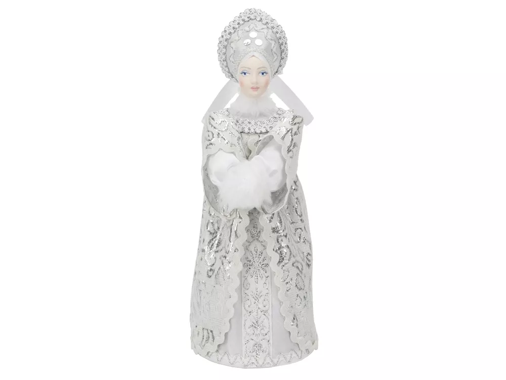 Подарочный набор Новогоднее настроение: кукла-снегурочка, варежки, цвет одеяния - белый
