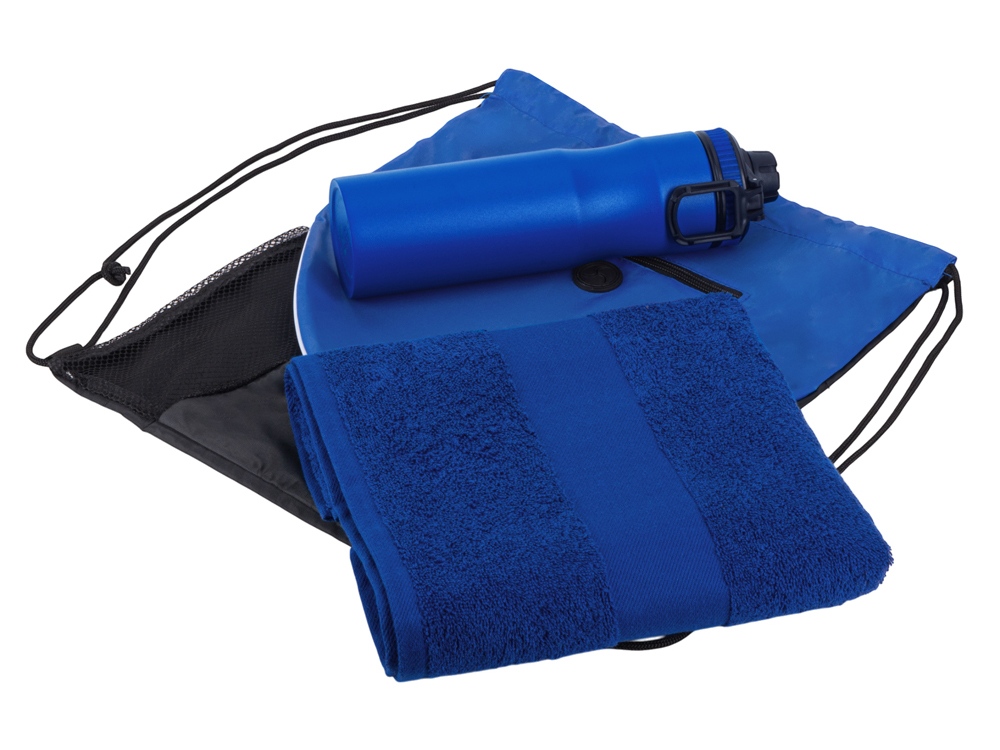 Спортивный набор со стальной бутылкой и полотенцем Advanced