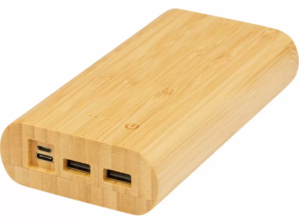Портативное зарядное устройство Tulda из бамбука, 20000 mAh