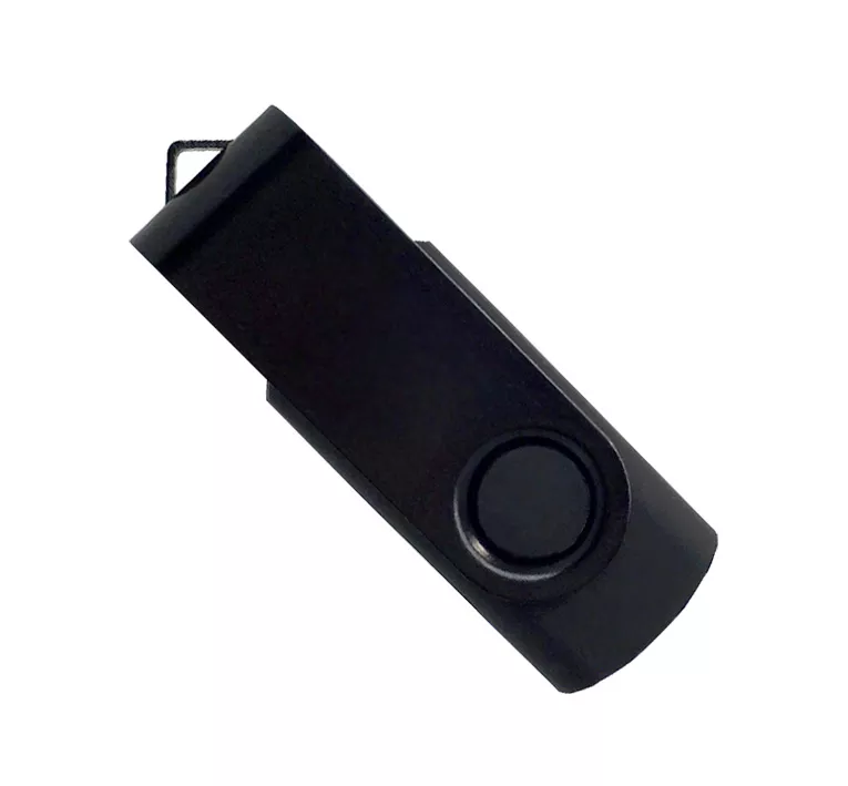 Флеш накопитель USB 2.0 Twister, пластик Софт Тач/металл, черный/черный, 16 Gb